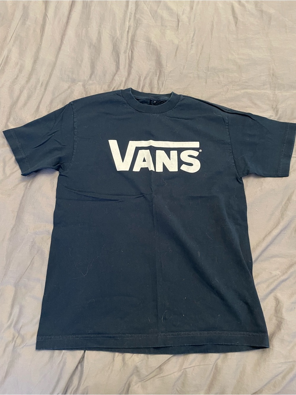Vans Black Short Sleeve Tee with White Logo